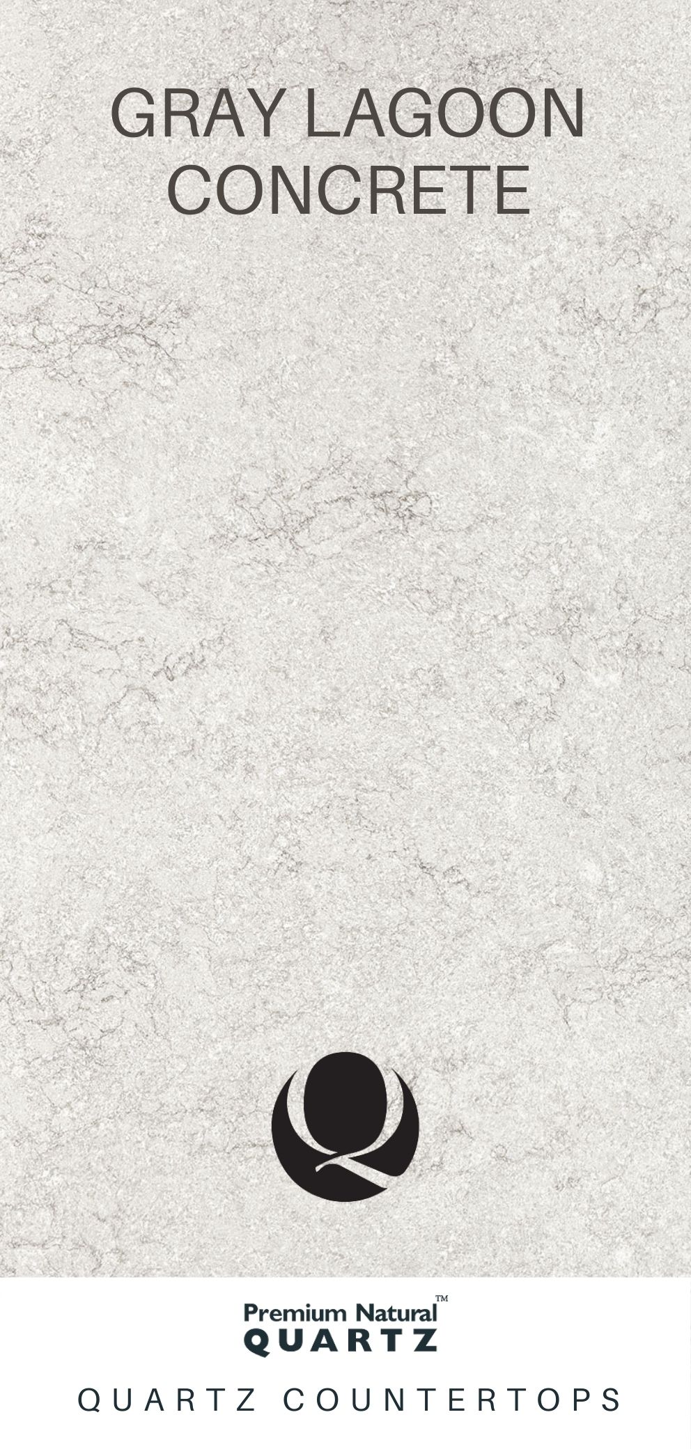 Premium Natural Quartz Gray Lagoon Concrete