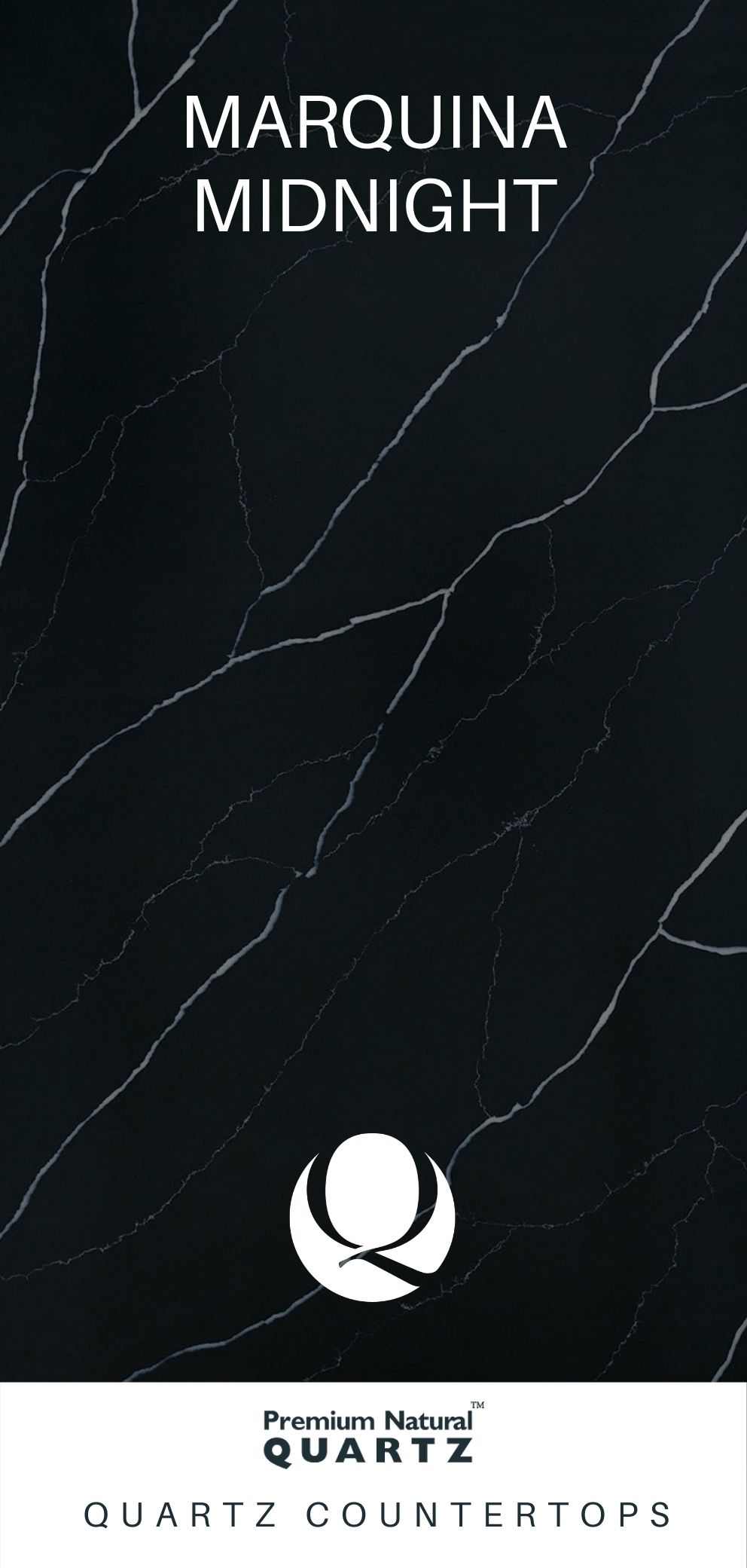 Premium Natural Quartz Marquina Midnight