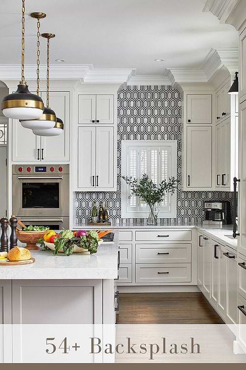 Geometric Tile Backsplash