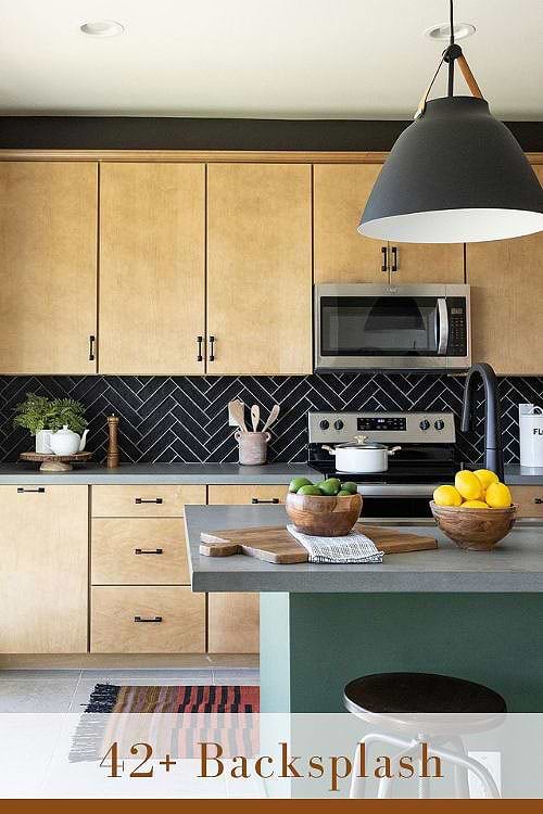 Dark Kitchen Backsplash