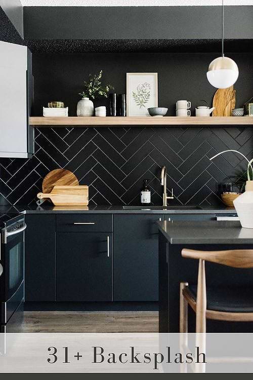 Large Tile Backsplash