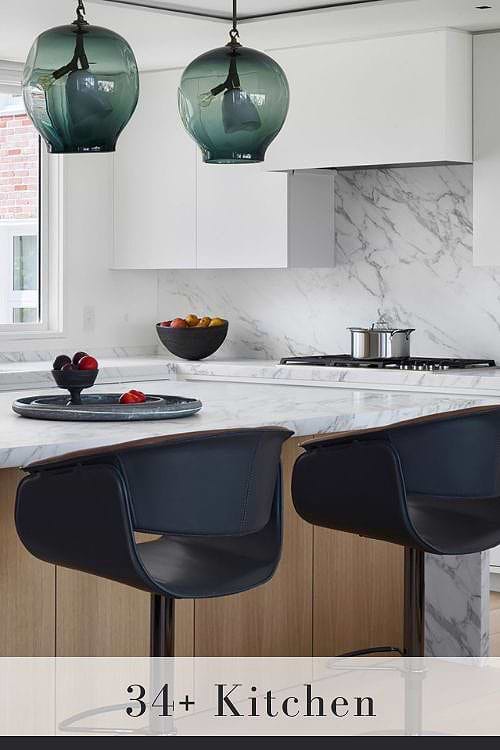 Waterfall Kitchen Island