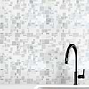 Blue White Marble Mosaic Backsplash Tile BA7001 1