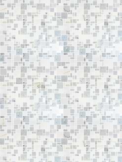 Blue White Marble Mosaic Backsplash Tile BA7001 4