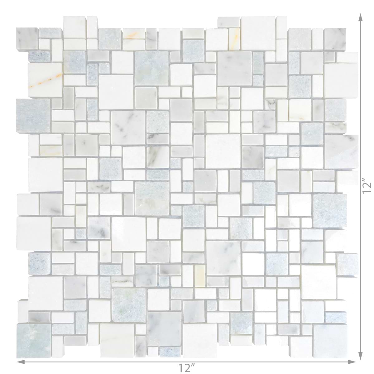 Blue White Marble Mosaic Backsplash Tile BA7001 6