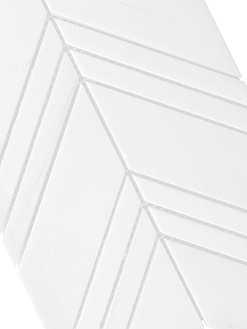 Large White Chevron Marble Backsplash Mosaic Tile BA6301 5