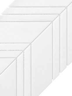 Large White Chevron Marble Backsplash Mosaic Tile BA6301 6
