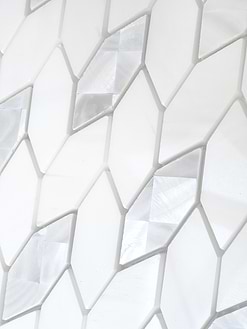 Luxury White Mother of Pearl Marble Backsplash Tile BA7005 4