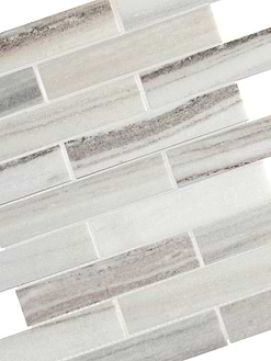 Modern Subway Rosewood and Gray Marble Mosaic Backsplash Tile BA6315 3