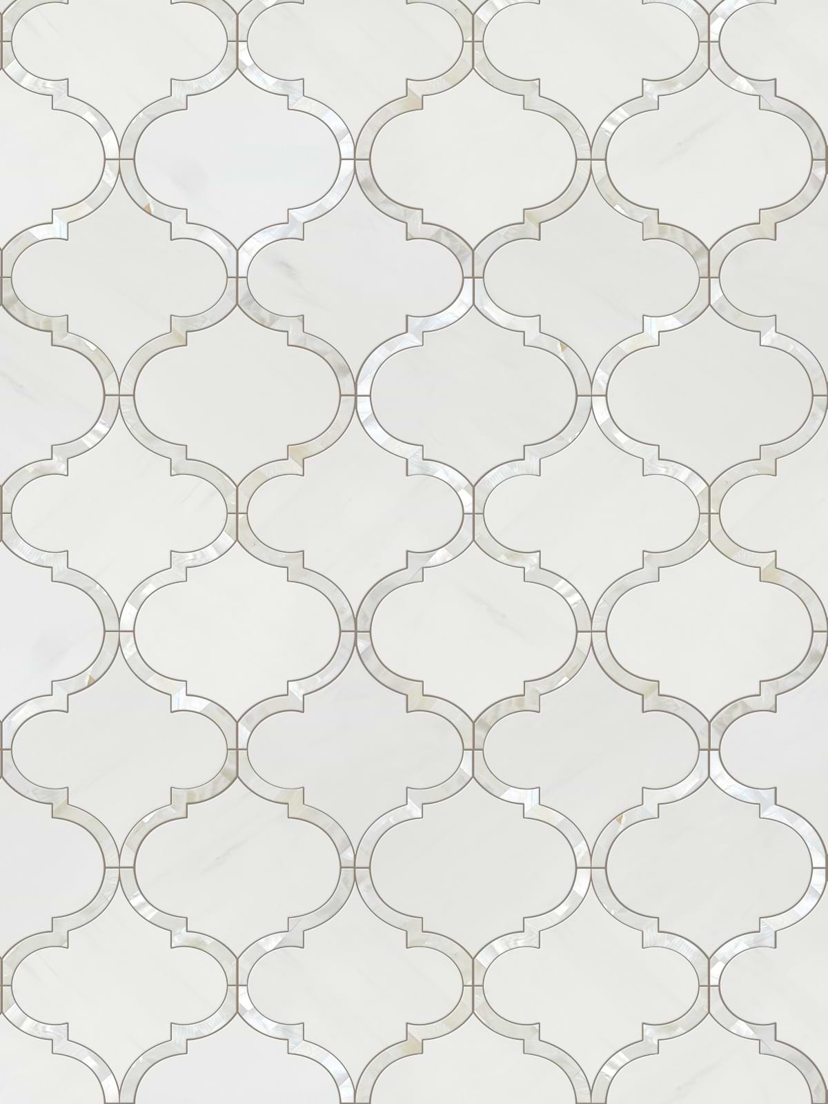 Mother of Pearl Waterjet White Mosaic Backsplash Tile BA7008 10