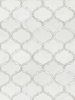 Mother of Pearl Waterjet White Mosaic Backsplash Tile BA7008 10