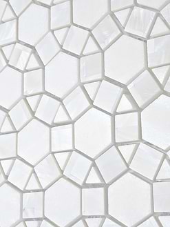 Pearl White Marble Mosaic Backsplash Tile BA7002 3