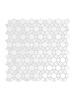 Pearl White Marble Mosaic Backsplash Tile BA7002 4