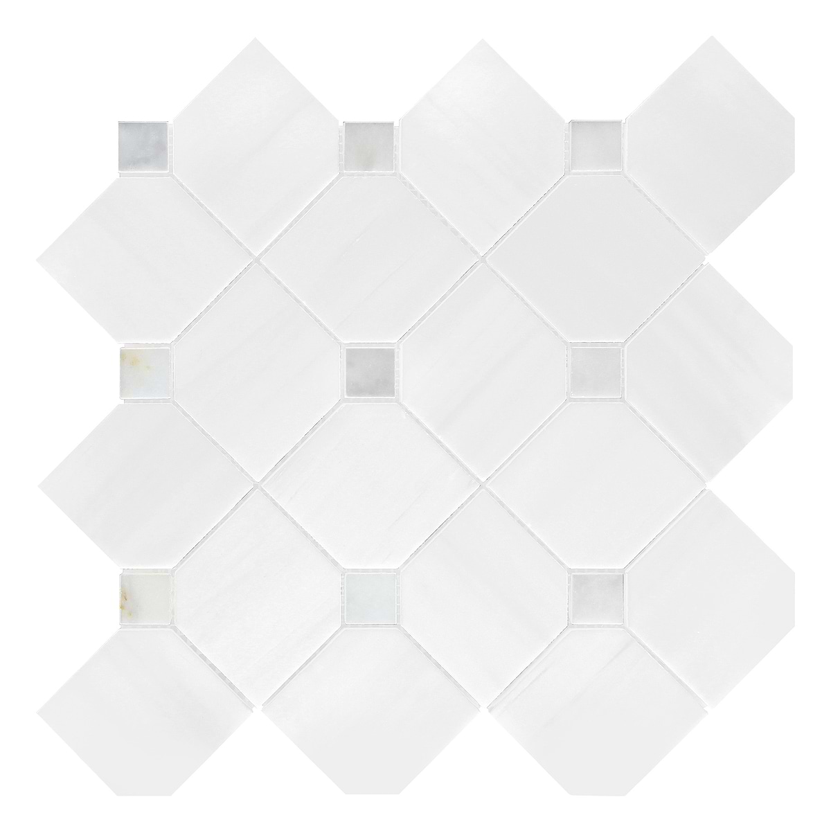 White Gray Dot Marble Mosaic Backsplash Tile BA6304 1