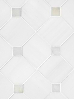 White Gray Dot Marble Mosaic Backsplash Tile BA6304 8