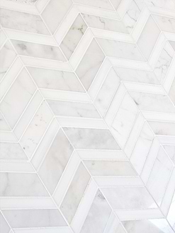 White Gray Gold Chevron Marble Mosaic Backsplash Tile BA6311 10