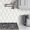 White Gray Waterjet Luxury Mosaic Backsplash Tile BA7006 1