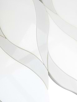 White Gray Waterjet Luxury Mosaic Backsplash Tile BA7006 3