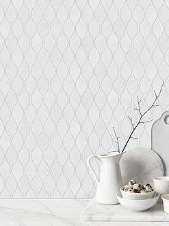White Marble Oval Backsplash Mosaic Tile BA7003 1