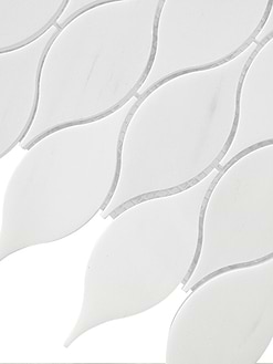 White Marble Oval Backsplash Mosaic Tile BA7003 4