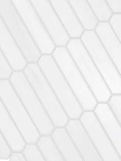 White Marble Small Picket Design Backsplash Mosaic Tile BA6302 5