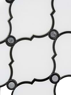 White black water jet luxury mosaic backsplash tile BA7004 4