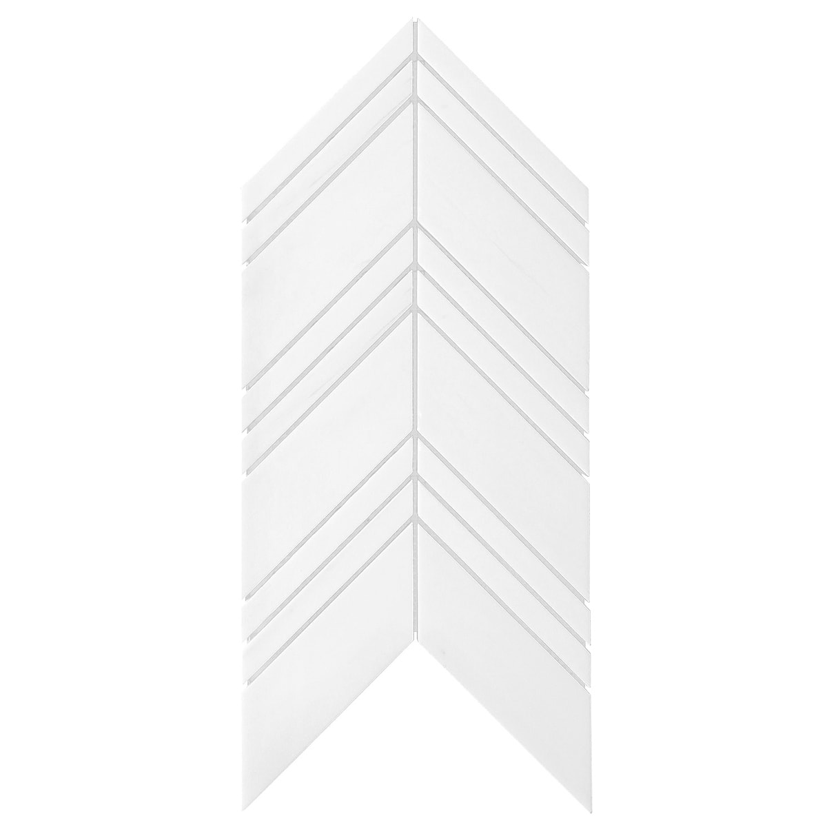 Large White Chevron Marble Backsplash Mosaic Tile BA6301 11