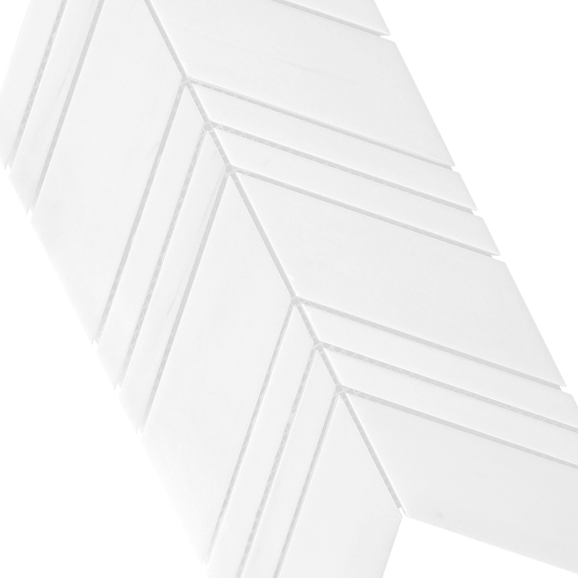 Large White Chevron Marble Backsplash Mosaic Tile BA6301 9