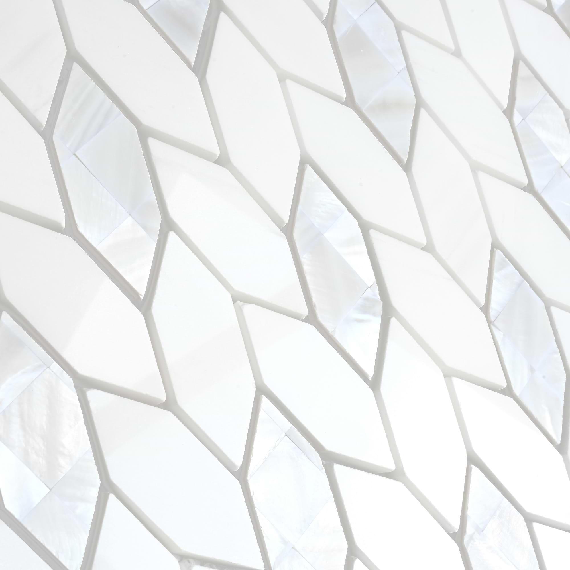 Luxury White Mother of Pearl Marble Backsplash Tile BA7005 7