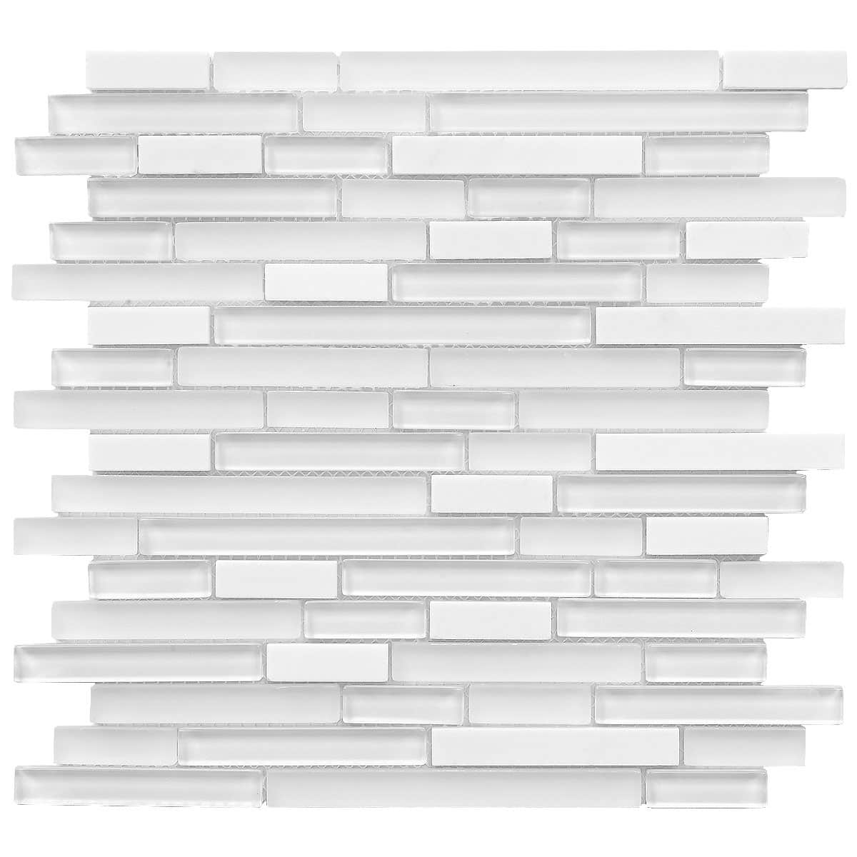 Modern White Marble Glass Kitchen Backsplashba1012