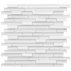 Modern White Marble Glass Kitchen Backsplashba1012