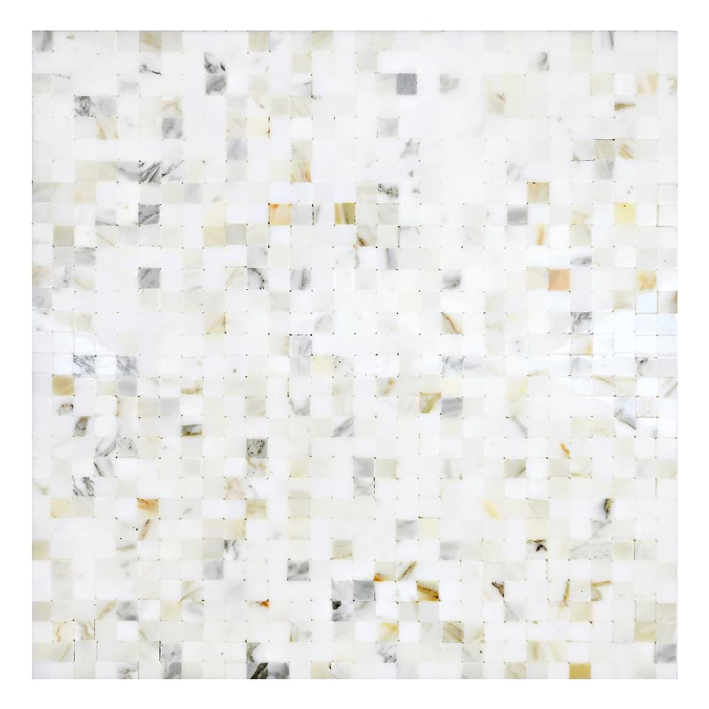 Small Cube Calacatta Gold Mosaic Tile BA7007 8