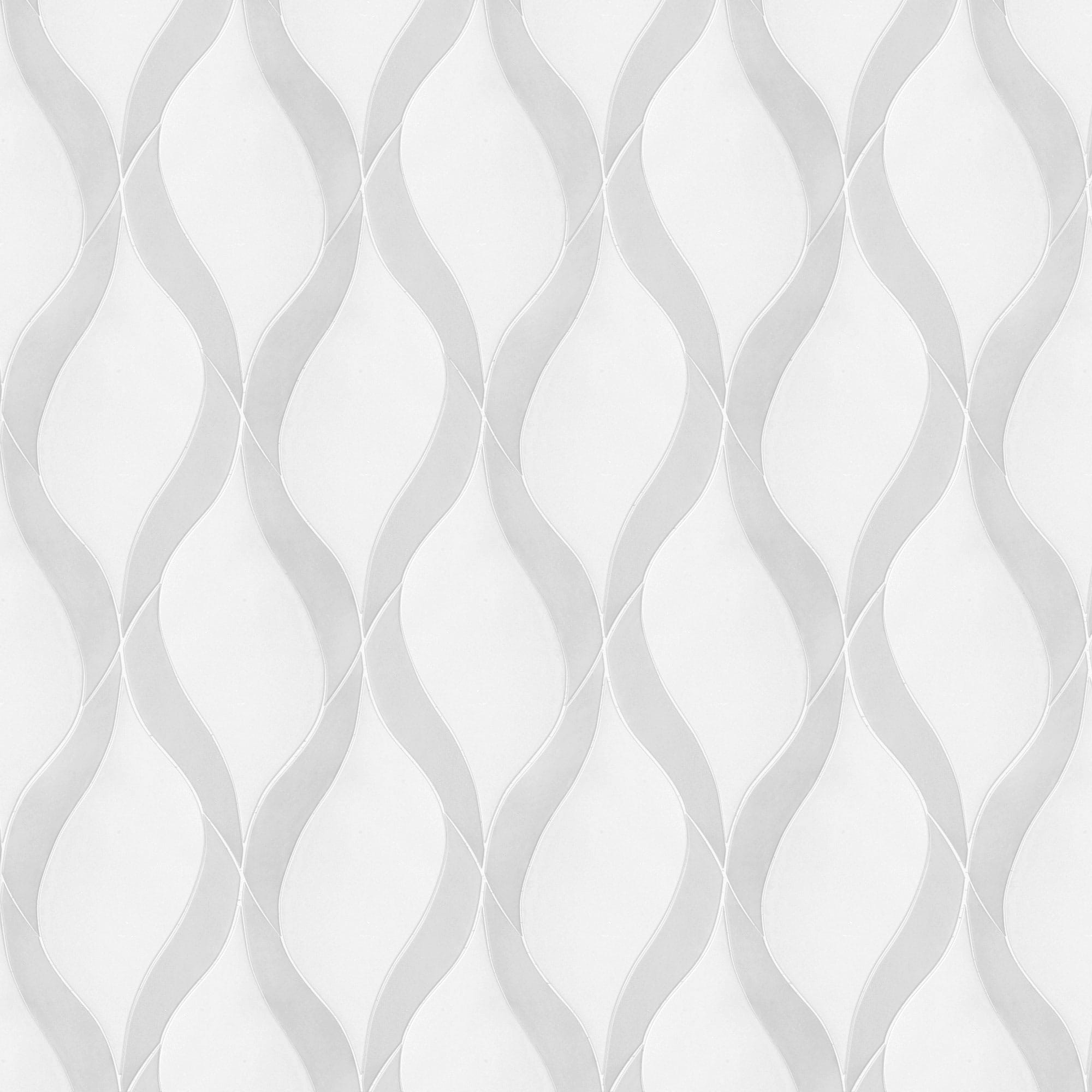 White Gray Waterjet Luxury Mosaic Backsplash Tile BA7006 14