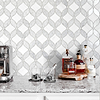 White Gray Waterjet Mosaic Kitchen Backsplash Tile BA6317