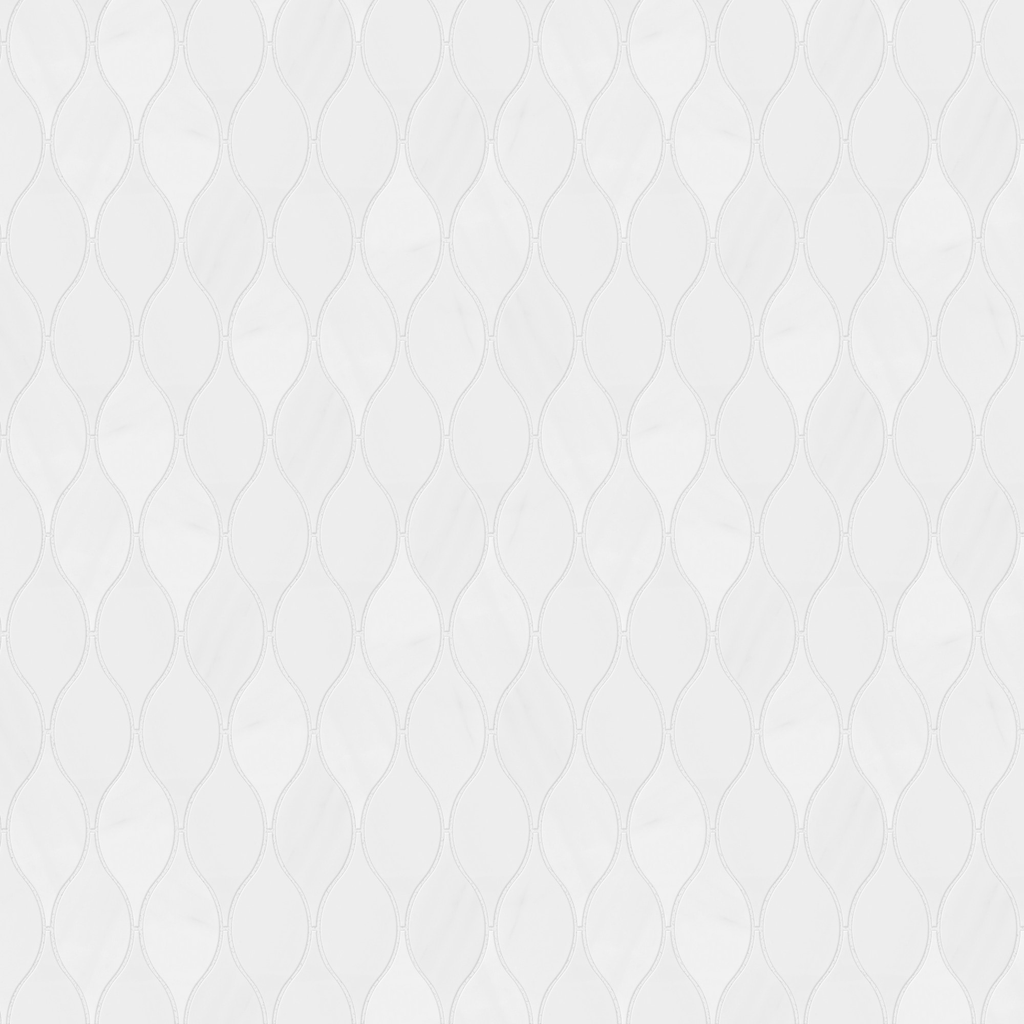 White Marble Oval Backsplash Mosaic Tile BA7003 7
