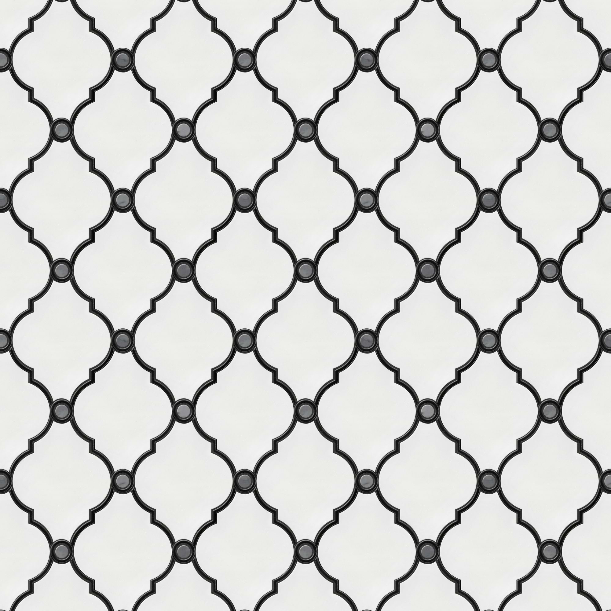 White black water jet luxury mosaic backsplash tile BA7004 6