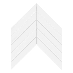Long White Chevron Mosaic Large Backsplash Tile BA6322 10