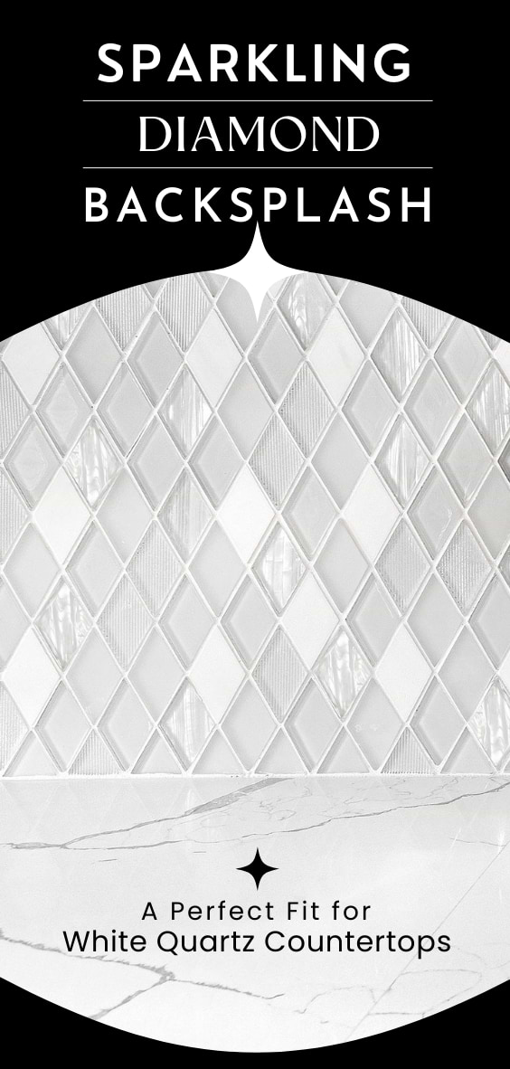 Sparkling diamond backsplash tile BA62046 1