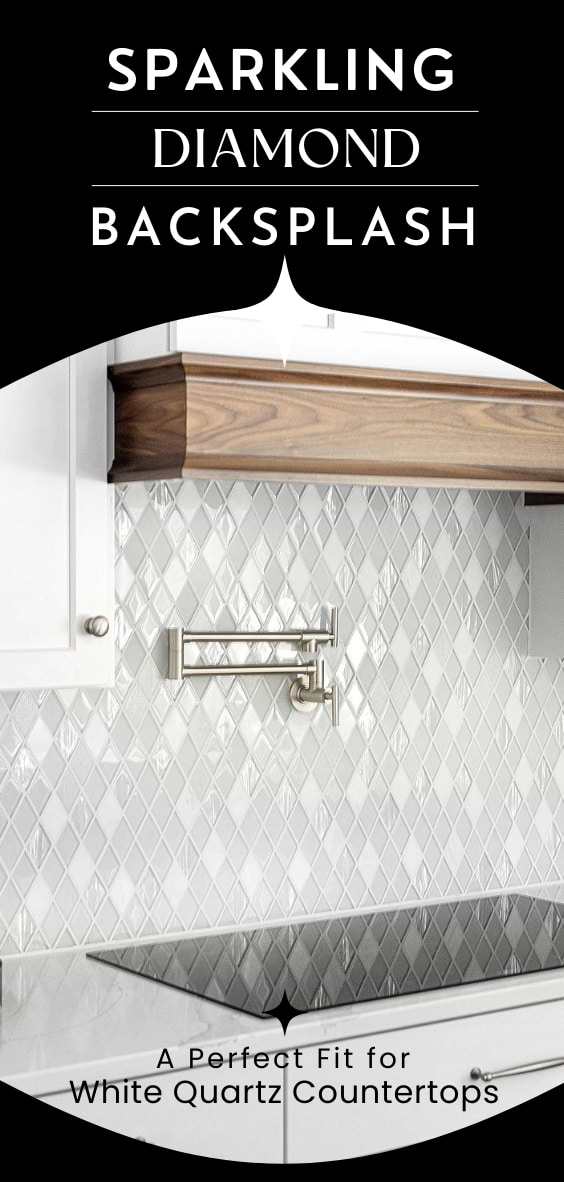 Sparkling diamond backsplash tile BA62046 5