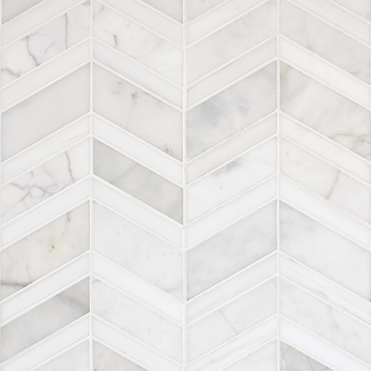 White Gray Gold Chevron Marble Mosaic Backsplash Tile BA6311 6