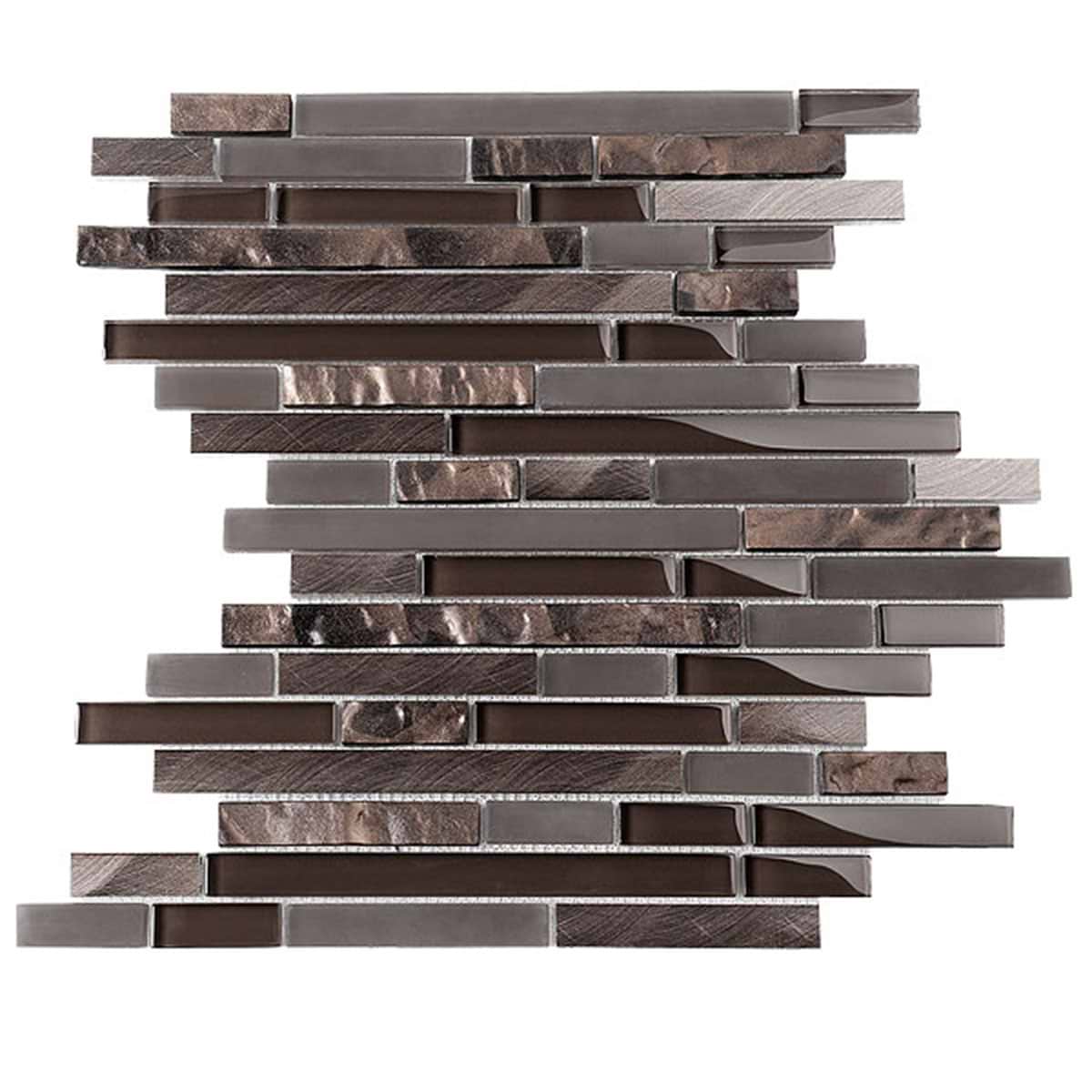 Brown Color Glass Metal Kitchen Backsplash for Modern Movement BA1129