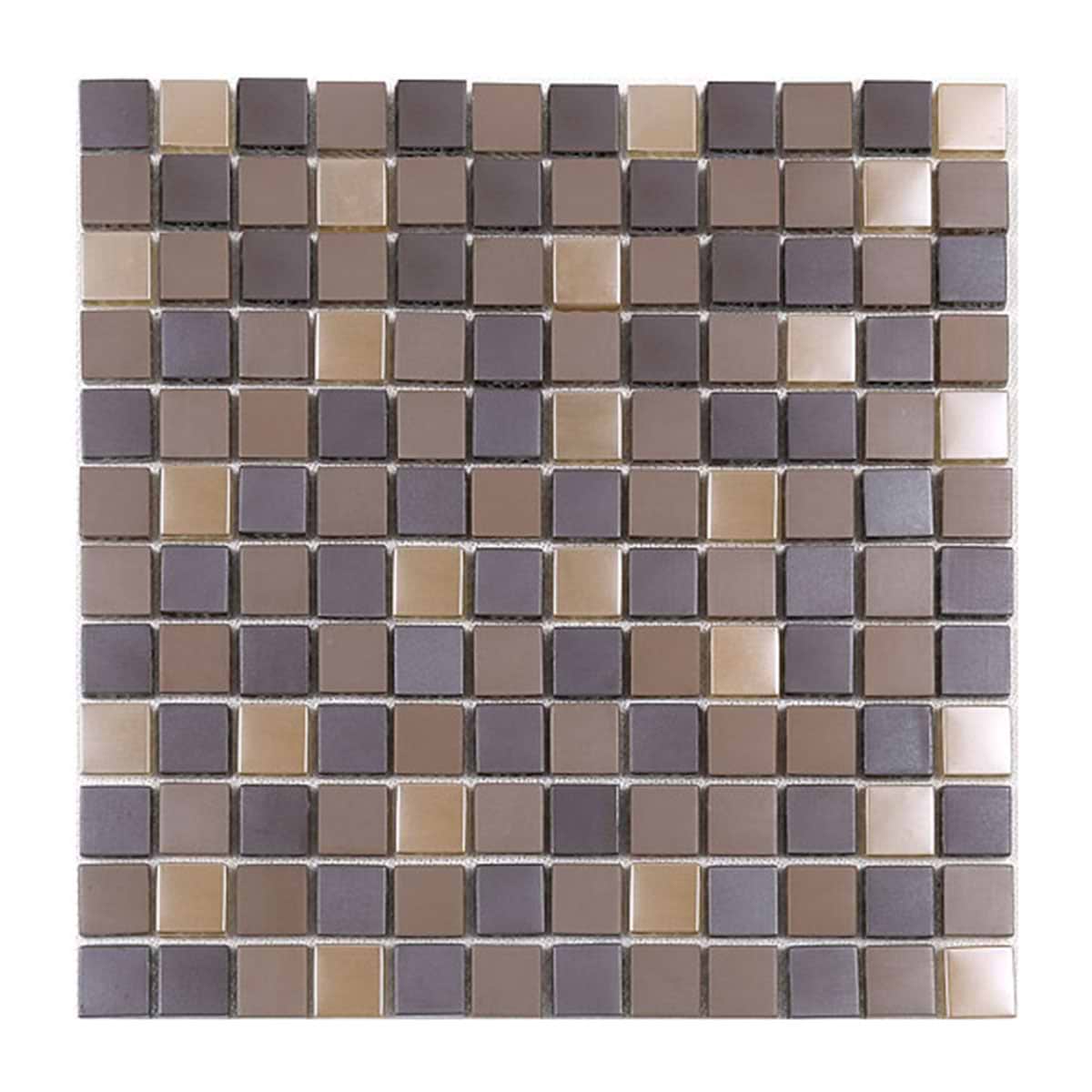 Metallic Brown Gray Glass Backsplash Tile BA1146