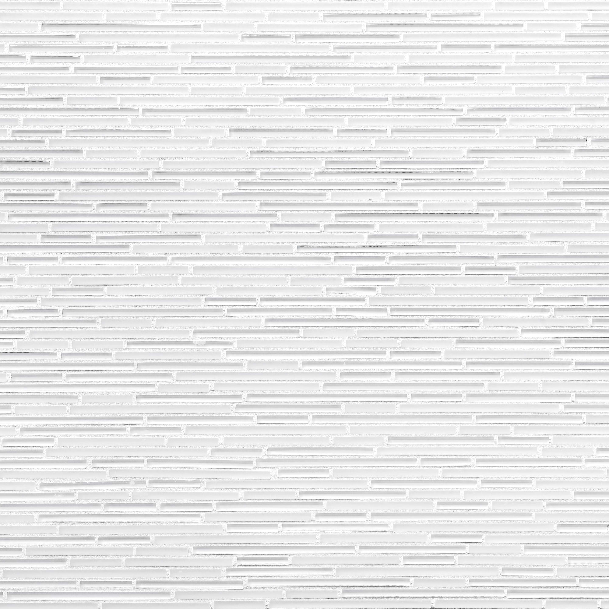 Modern White Thin Glass Mosaic Backsplash tile BA1164 6