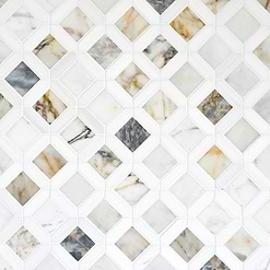 Multi Color Marble Diamond Mosaic Backsplash Tile BA6313 9