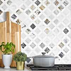 Multi Color Marble Diamond Mosaic Backsplash Tile BA6313