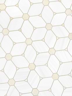 White Beige Marble Elegant Mosaic Backsplash Tile BA6310 16