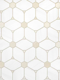 White Beige Marble Elegant Mosaic Backsplash Tile BA6310 17