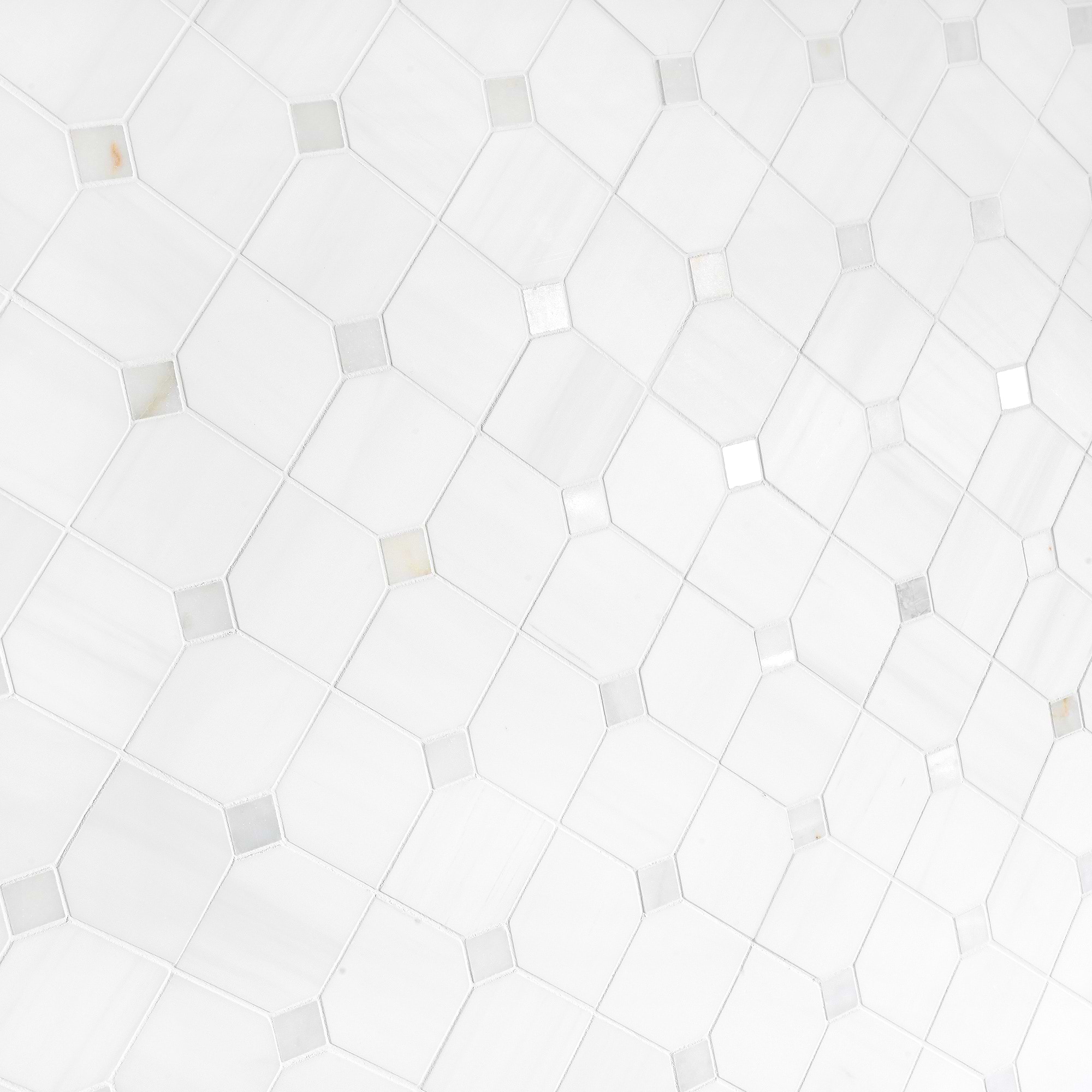 White Gray Dot Marble Mosaic Backsplash Tile BA6304 3