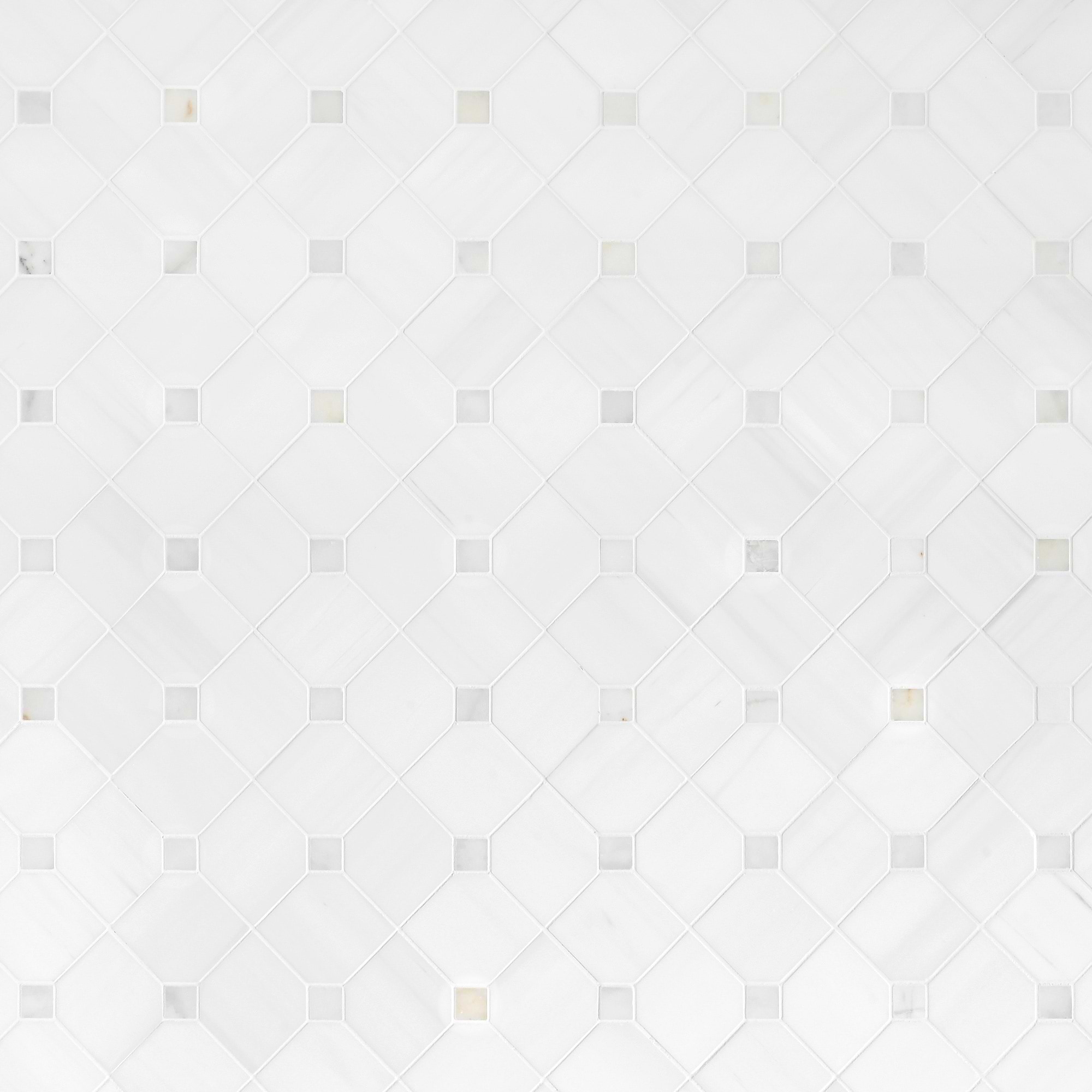 White Gray Dot Marble Mosaic Backsplash Tile BA6304 4