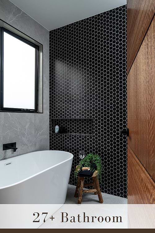 Hexagon Tile Bathroom Modern Lines with Sleek Appeal